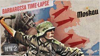 Operation Barbarossa TimeLapse Map  Eastern Front 19411942  WW2 [upl. by Dareece]