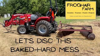 Discing with the Massey Ferguson 1840E [upl. by Anatniuq]