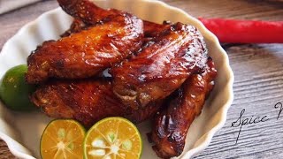 SUPER EASY Baked Honey Chicken Wings 烤蜜汁鸡翼 [upl. by Htbazile]