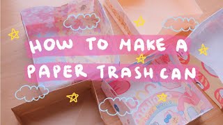 How To Make A Foldable Paper Trash Can Origami  5 Creative Designs  Paper ASMR  Rainbowholic [upl. by Welch949]