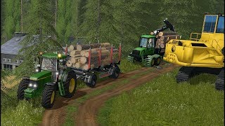 Farming Simulator 17  Forestry and Farming on Woodshire 007 [upl. by Nodlehs]