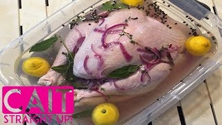 Brining a Turkey  Easy Turkey Brine Recipe  Cait Straight Up [upl. by Kelcy]