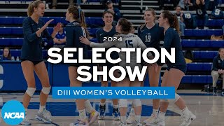 2024 NCAA DIII womens volleyball championship selection show [upl. by Ellives44]