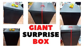 How To Make A Giant Balloon Surprise Box Diy Surprise Giant Box [upl. by Yokum751]