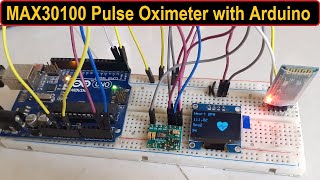 Blood Oxygen amp Heart Rate Measurement with MAX3010002 Pulse Oximeter amp Arduino [upl. by Fogarty]