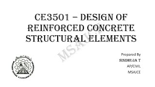 DESIGN OF REINFORCED CONCRETE STRUCTURAL ELEMENTS DRCSE Part 1 DRSCE civilengineering  SK [upl. by Eidarb]