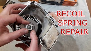 Stihl Chainsaw Recoil Starter Spring Repair Ergostart Model Stihl Ms230 CHAINSAW [upl. by Edme]