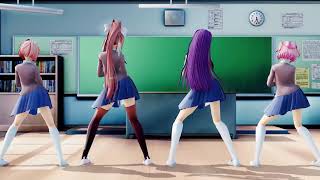 Doki Doki Literature Club MMD RTX ON Video DL Bla Bla Bla  Gigi dAgostino [upl. by Sirahs225]