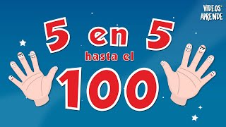 5 en 5 hasta el 100  Videos Aprende  contar múltiplos [upl. by Aramen717]