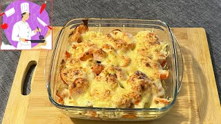 Recette facile de gratin de carottes et chou fleur à la béchamel [upl. by Elidad]