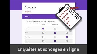 Sondages et enquêtes en ligne avec Google Forms [upl. by Nylle666]