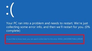 How to fix wheauncorrectableerrorBlue screen error on windows 88110 [upl. by Lehcer]