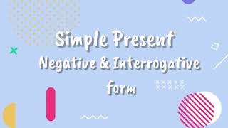 Presente simple negativo e interrogativo simple present negative and Iinterrogative form [upl. by Boles]