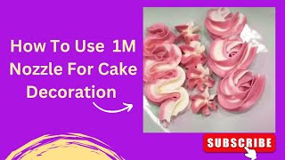 How to use 1M Nozzle for cake decoration cake decoration nozzle 1M cake cakedesign [upl. by Llebpmac926]