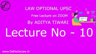 UPSC Law optional Lecture no  10  Delegated legislation and its constitutionality by Aditya Tiwari [upl. by Lull475]