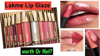 Lakme Glitterati Nonsticky Hydrating Lip Glaze Review amp swatch [upl. by Llerrehc]