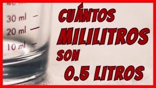 Cuántos MILILITROS tiene MEDIO LITRO [upl. by Ahsinnod554]