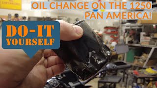 Harley Davidson Pan America Oil Change First Service HowTo 4k HD PA [upl. by Karalee]