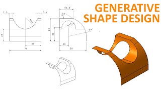 Generative Shape Design 1  CATIA V5 Beginner Tutorial  How to use Extrude and Split [upl. by Oric]