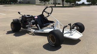 Homemade Racing Go Kart Shifter Kart Frame Build [upl. by Ahsikal]