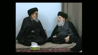 Sayed Sistani Visits Sayed AlHakeemالسيد السيستاني يزور السيد الحكيم [upl. by Ellenad]