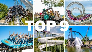 Top 9 Achterbahnen Heide Park Soltau Doku [upl. by Stewardson]