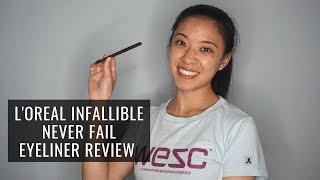 LOREAL INFALLIBLE EYELINER PENCIL REVIEW [upl. by Sabu]