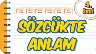 Türkçenin Temeli Sözcükte Anlam 📚 4 Sınıf Türkçe 2023 [upl. by Aropizt]