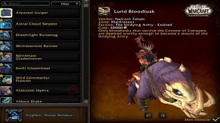 How to get Lurid Bloodtusk Mount WoW  Undying Army Quartermaster Vendor [upl. by Cilurzo]