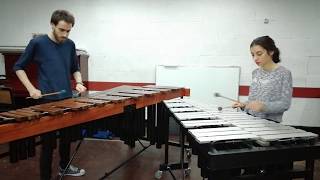 JS Bach  Invention No 13 for marimba and vibraphone [upl. by Schonthal778]