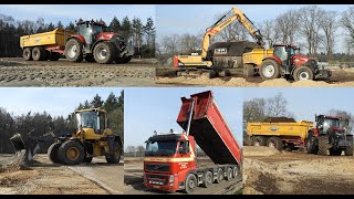 Druk in het grondverzet Dunnewind Groep en loonbedrijf Breemhaar aan het dumperen [upl. by Corbet462]