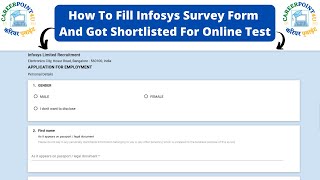 How To Fill Infosys Survey Form and Got Shortlisted for online Test  Must Watch before filling form [upl. by Ziladnerb551]