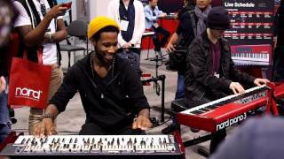 Cory Henry amp Nick Semrad  Full Jam session at NAMM 2016 [upl. by Etselec714]