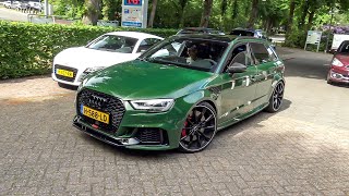 500HP ABT Audi RS3 8V Sportback  LOUD Accelerations amp Launch Controls [upl. by Meggie]