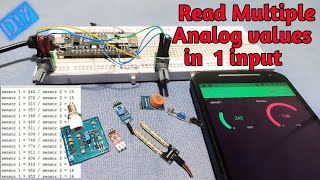 Read Multiple Analog values in esp8266  DIY  Nodemcu [upl. by Ayikan]