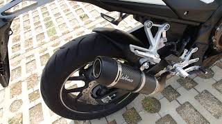 CBR500R Leovince GP Corsa Evo Slipon [upl. by Ayhdnas]