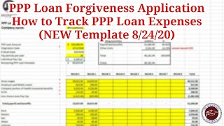 PPP Loan Forgiveness Application  How to Track PPP Loan Expenses NEW Template 82420 [upl. by Anitnatsnok]