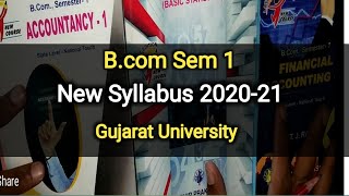 B com Sem1  New Syllabus 202021  Subject List  Gujarat University [upl. by Alaekim]