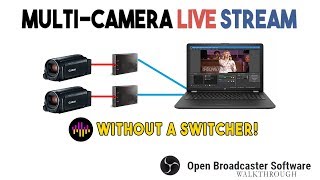 MultiCamera Live Stream on a Computer with OBS [upl. by Justino]