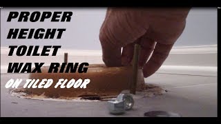 WAX RING for TOILET ON FINISHED FLOOR [upl. by Alba791]