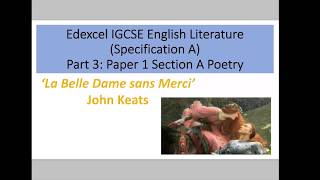 Analysis of La Belle Dame sans Merci by John Keats [upl. by Niwdla]