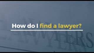 How do I find a lawyer [upl. by Evan]