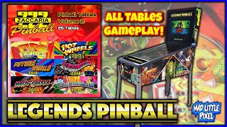 Playing All Zaccaria Volume 2 AtGames Legends Pinball Tables Gameplay With Closeups Shown [upl. by Somar]