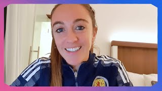 VLOG  Exclusive QampA with West Ham amp Scotland forward Lisa Evans 🤩 [upl. by Sekoorb905]