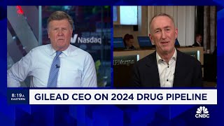 Gilead CEO On 2024 drug pipeline Expect results from around two dozen clinical trials [upl. by Narual]