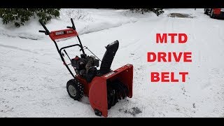 MTD Snow Blower Drive Belt Replacement  Huskee MTD [upl. by Erlond]