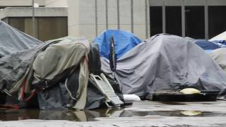 Santa Ana Sanctuary City For Illegals Neglects Homeless Americans Living  City Hall [upl. by Merrilee488]