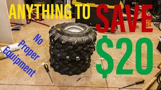 Dismounting and Mounting ATV Tires from Start to Finish [upl. by Spike]