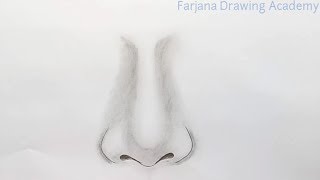 How to draw a nose easy Drawing nose step by step tutorial for beginners Pencil drawing easy [upl. by Safir986]