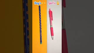 Boys stationery vsGirls stationery 💙 💝 Fight 🤜🤛shorts boysvsgirls stationery youtubeshorts [upl. by Wittie]